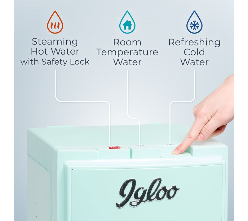 Igloo Retro Hot/Cold/Room Temp. Bottom-Load Water Dispenser — View 3