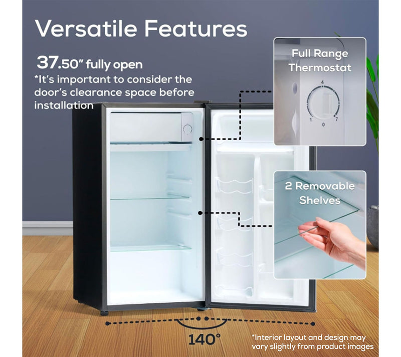 Igloo 3.2 cu. ft. Black Refrigerator w/ Freezer — View 5