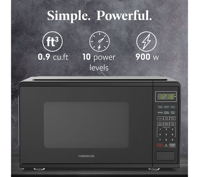 Farberware 0.9 cu. ft. 900 Watt Microwave Oven — View 2