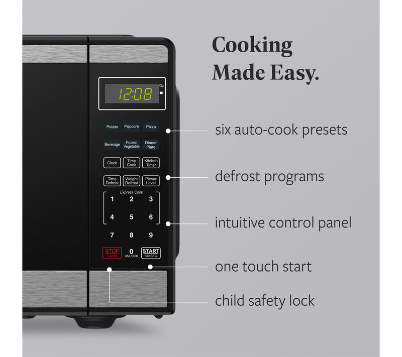 Farberware 0.9 cu. ft. Black & Stainless SteelMicrowave — View 3