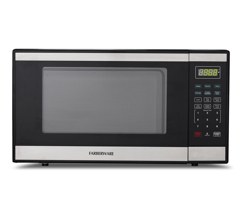 Farberware 1.1 cu. ft. Black & Stainless Steel1000W Microwave — View 8
