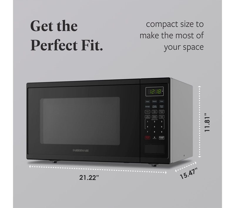Farberware 1.1 cu. ft. 1000-Watt Digital Microwave Oven — View 4