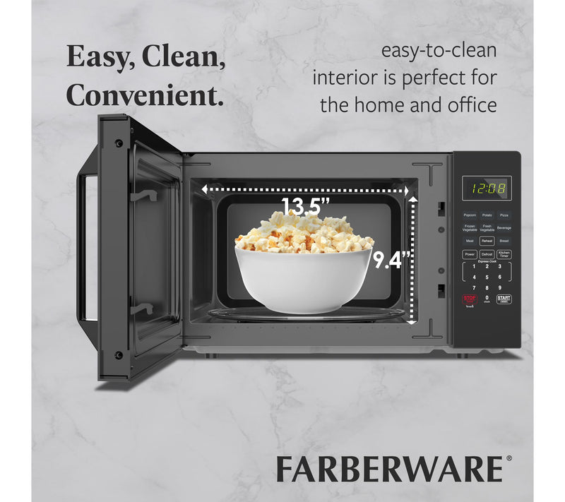Farberware 1.1 cu. ft. 1000-Watt Compact Microwave Oven — View 5
