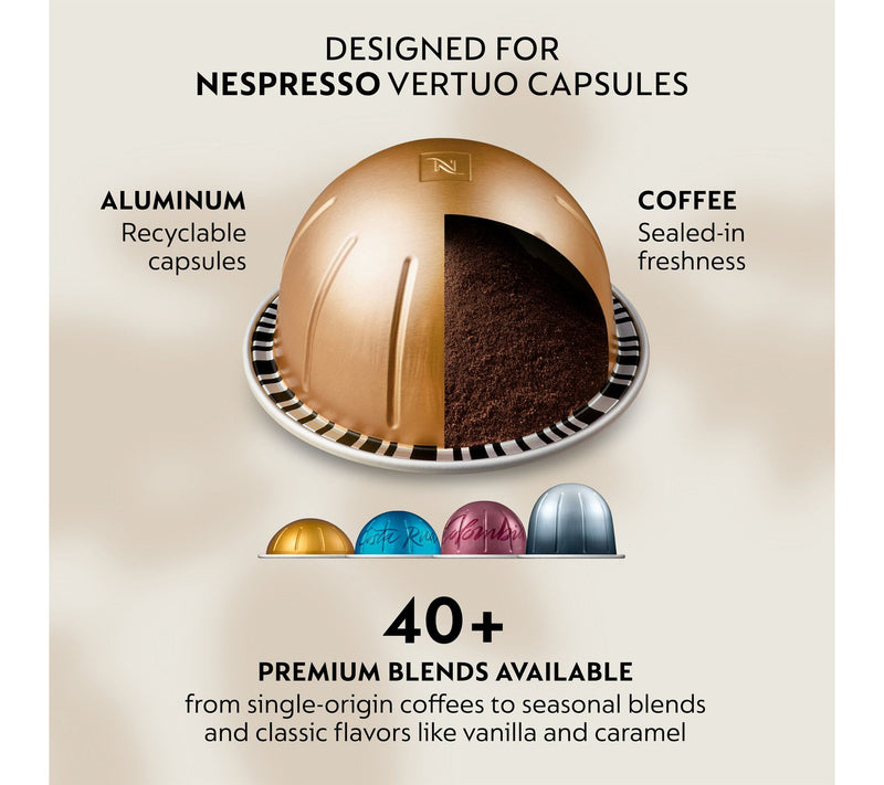 Nespresso Vertuo Up Coffee & Espresso Maker, Pearl White — View 6