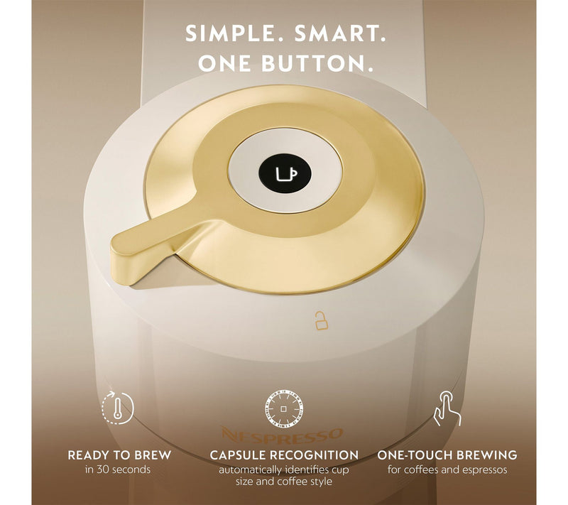 Nespresso Vertuo Next Coffee Maker & Frother, White/Gold — View 5