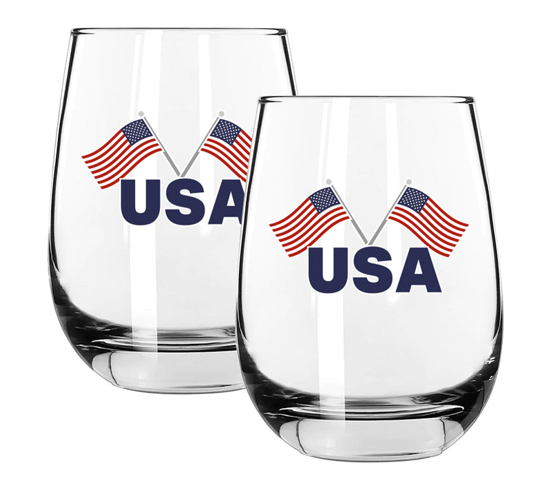 The Memory Company USA 2PK 15oz Stemless Wine Glass — Main view