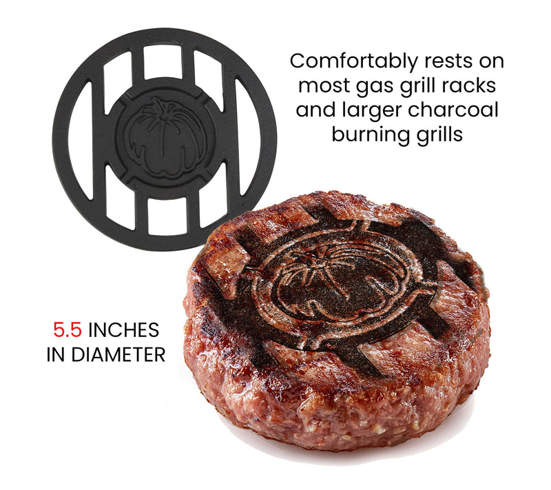 CC Home Furnishings 5.5" Pumpkin Cast Iron Grill Accessory — View 3