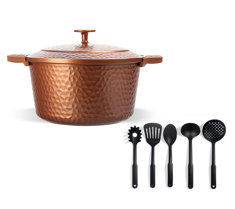 Gotham Steel 5-qt Hammered Dutch Oven w/ 5pc Tool Set — Main view