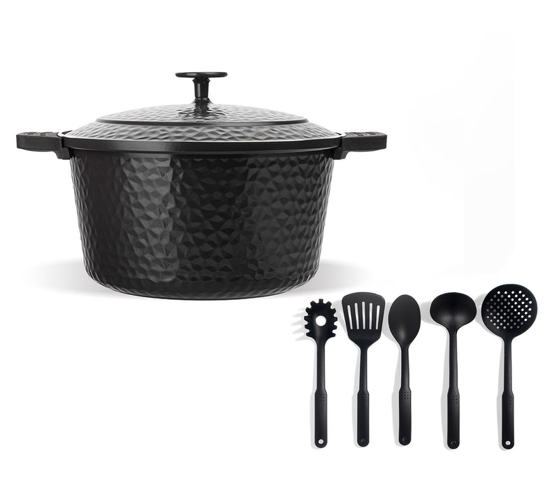 Gotham Steel 5-qt Hammered Dutch Oven w/ 5pc Tool Set — View 7
