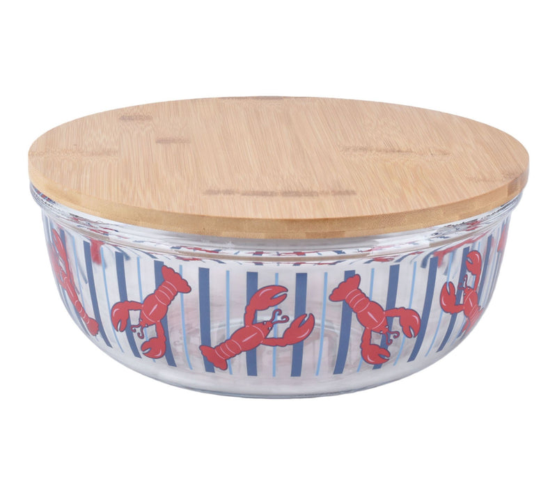 Temp-tations Seasonal 6-qt Shallow Glass Bowl w/ Bamboo Lid — View 7