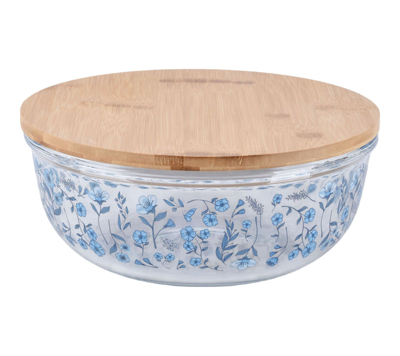 Temp-tations Seasonal 6-qt Shallow Glass Bowl w/ Bamboo Lid — View 9