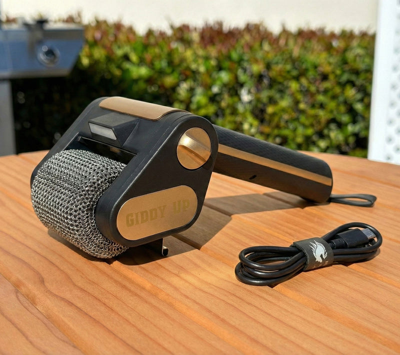 Horsepower Giddy Up Gold Rechargeable Bristleless Grill Brush — View 3