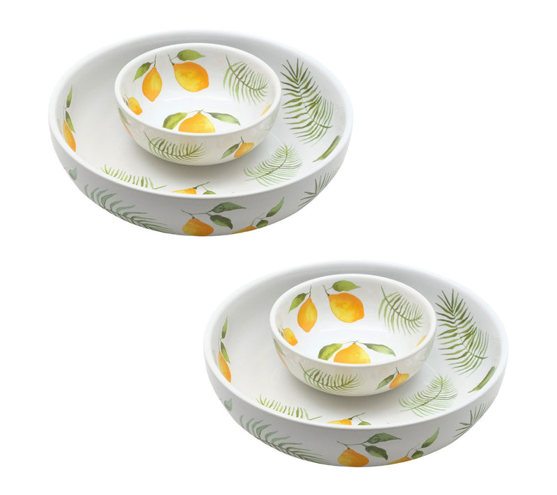 Temp-tations Set of 2 Personal Snack Tray/Chip   and Dip Bowl — Main view