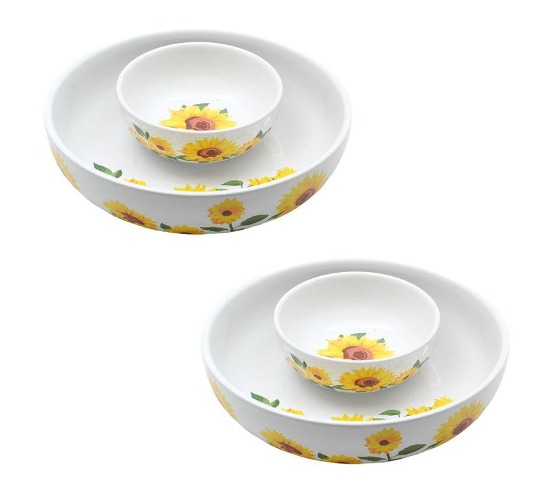 Temp-tations Set of 2 Personal Snack Tray/Chip   and Dip Bowl — View 7