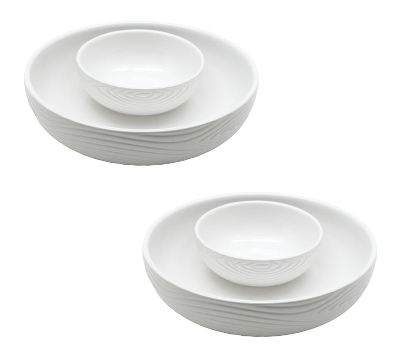 Temp-tations Set of 2 Personal Snack Tray/Chip   and Dip Bowl — View 8