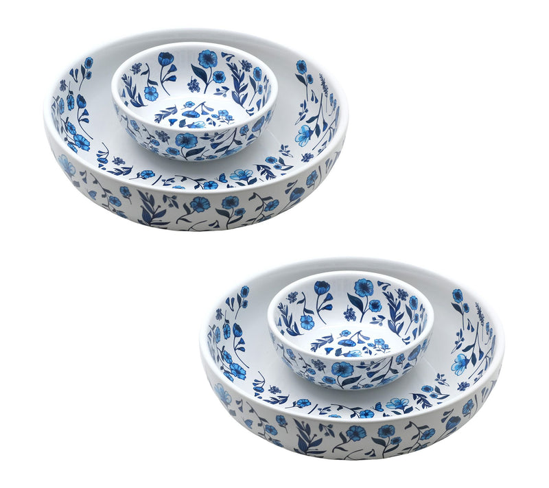 Temp-tations Set of 2 Personal Snack Tray/Chip   and Dip Bowl — View 10