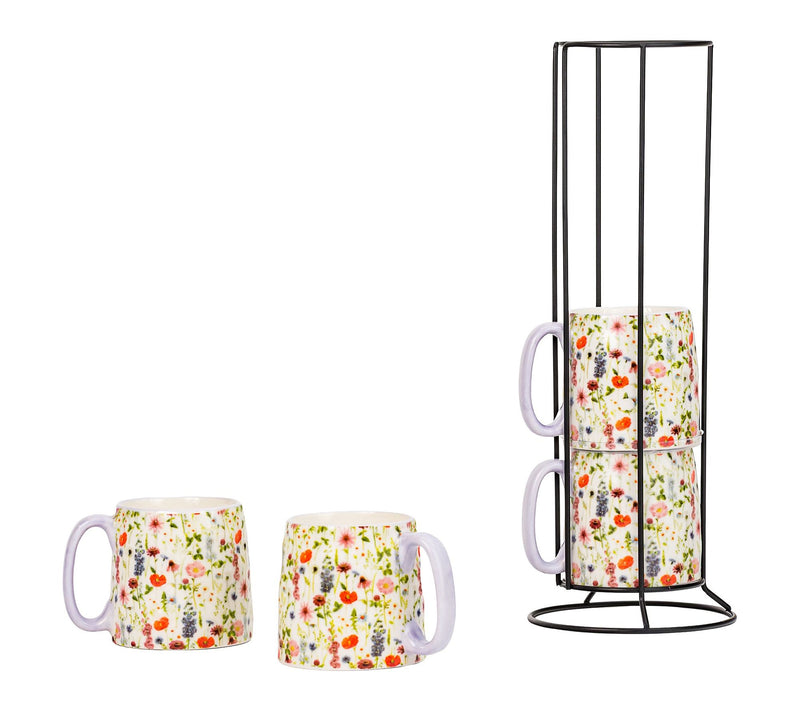 10 Strawberry Street Set of 4 Bella Espresso Demitasse Stack — Main view