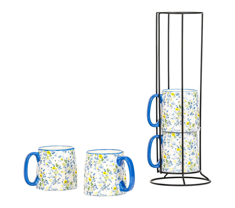 10 Strawberry Street Set of 4 Bella Espresso Demitasse Stack — View 16