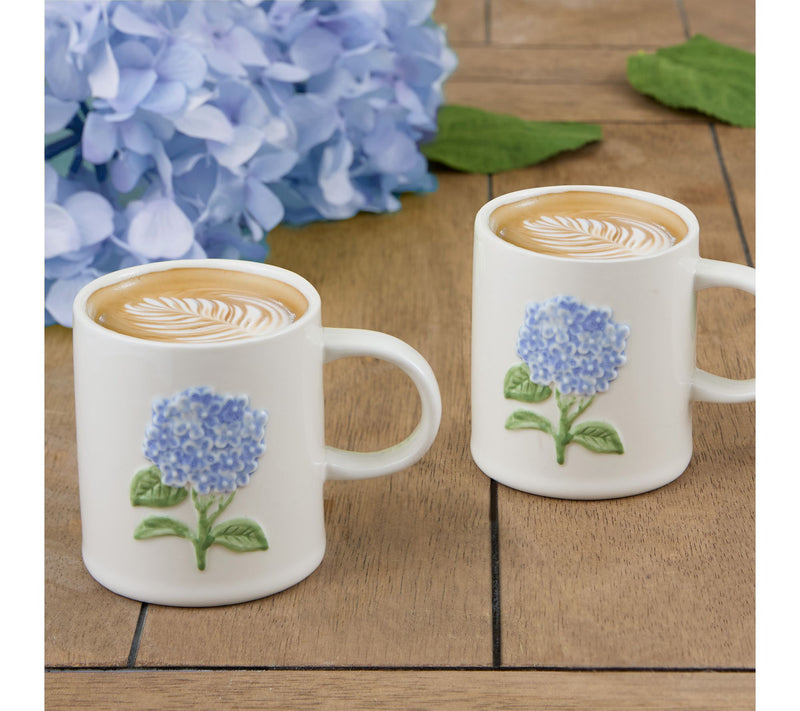 Design Imports Hydrangea Ceramic Mug S/2 — View 2