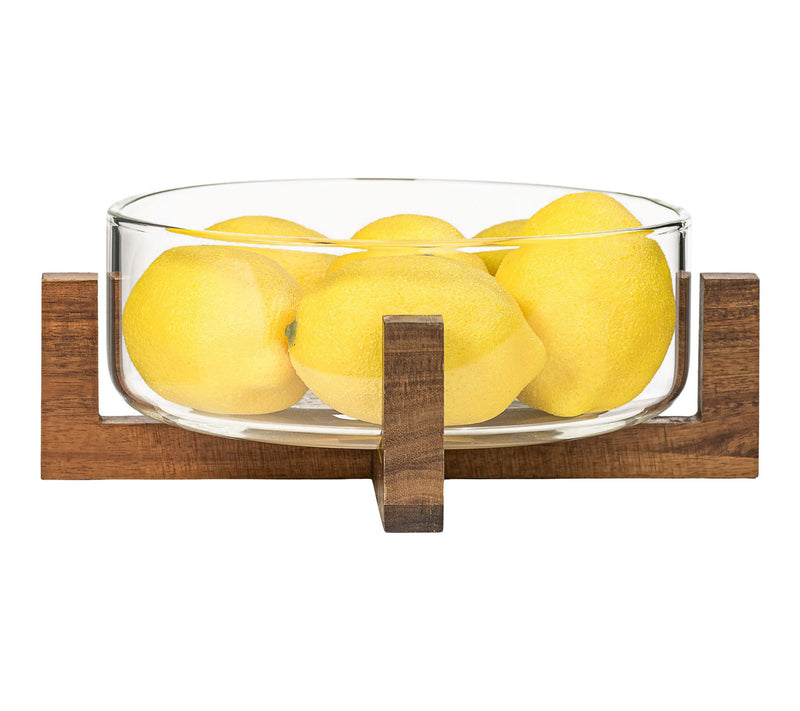 10 Strawberry Street Everyday Acacia Glass Bowlw. pedestal — View 4