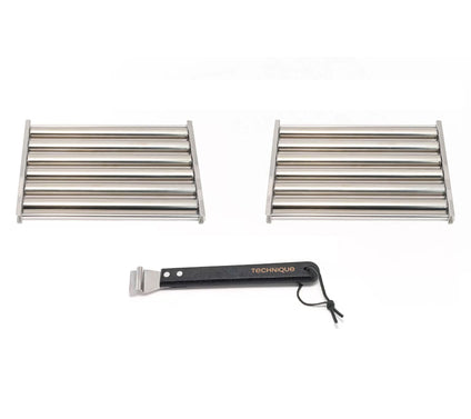Technique S/2 Stainless Steel Hot Dog Grill Rollers w/ Detached Handle