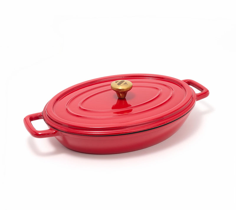 Geoffrey Zakarian 2.75-qt Cast Iron Oval Casserole w/lid — View 8