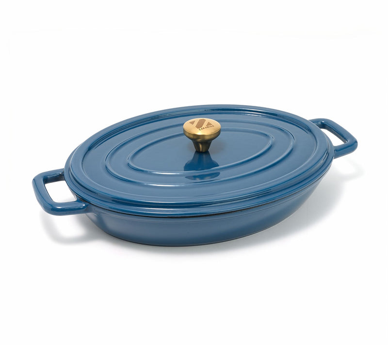 Geoffrey Zakarian 2.75-qt Cast Iron Oval Casserole w/lid — View 9
