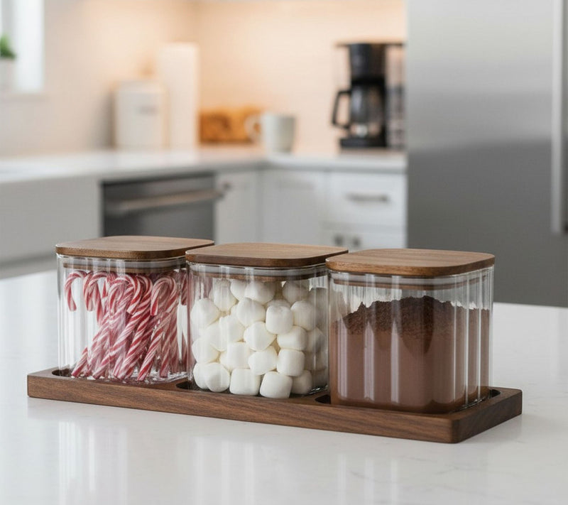 10 Strawberry Street 3-Piece Square Canister Set with Tray — View 8