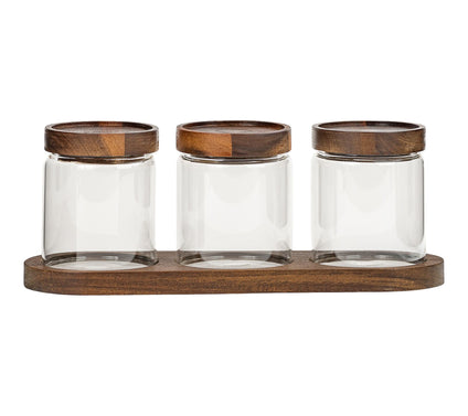 10 Strawberry Street 3-Piece Round Canister Setwith Tray