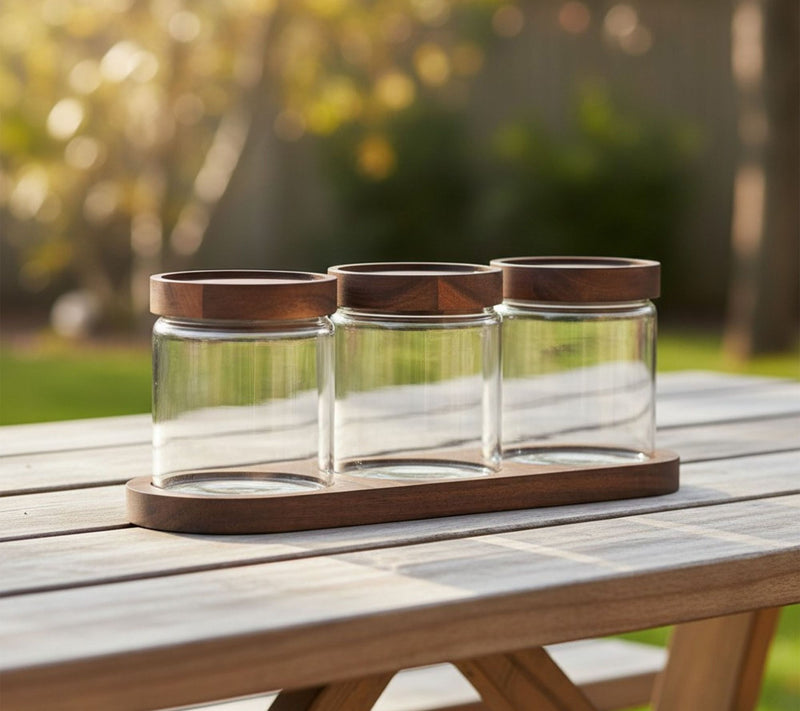 10 Strawberry Street 3-Piece Round Canister Setwith Tray — View 5