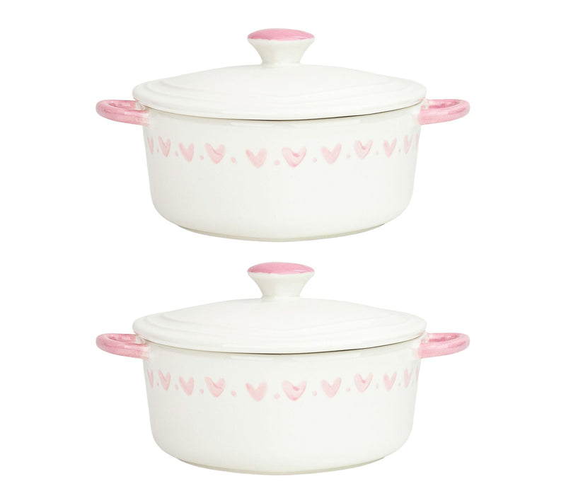 10 Strawberry Street Set of 2 Heart Mini Cocotte — Main view