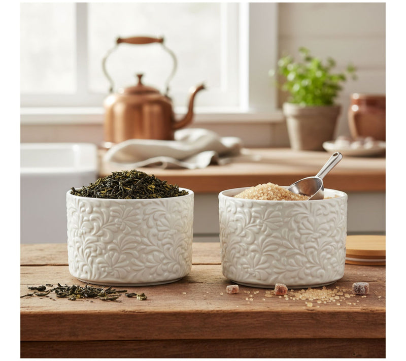 10 Strawberry Street Set of 2 Embossed Salt Cellars — View 4