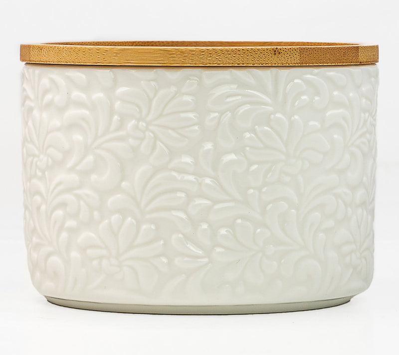 10 Strawberry Street Set of 2 Embossed Salt Cellars — View 3