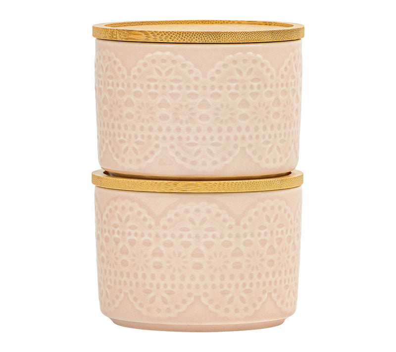 10 Strawberry Street Set of 2 Embossed Salt Cellars — View 16