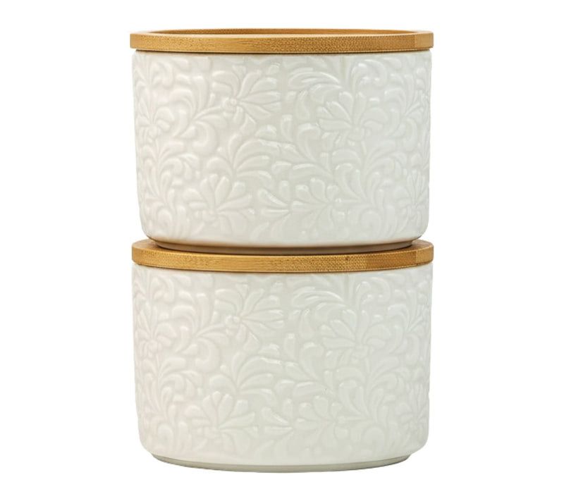 10 Strawberry Street Set of 2 Embossed Salt Cellars — View 17