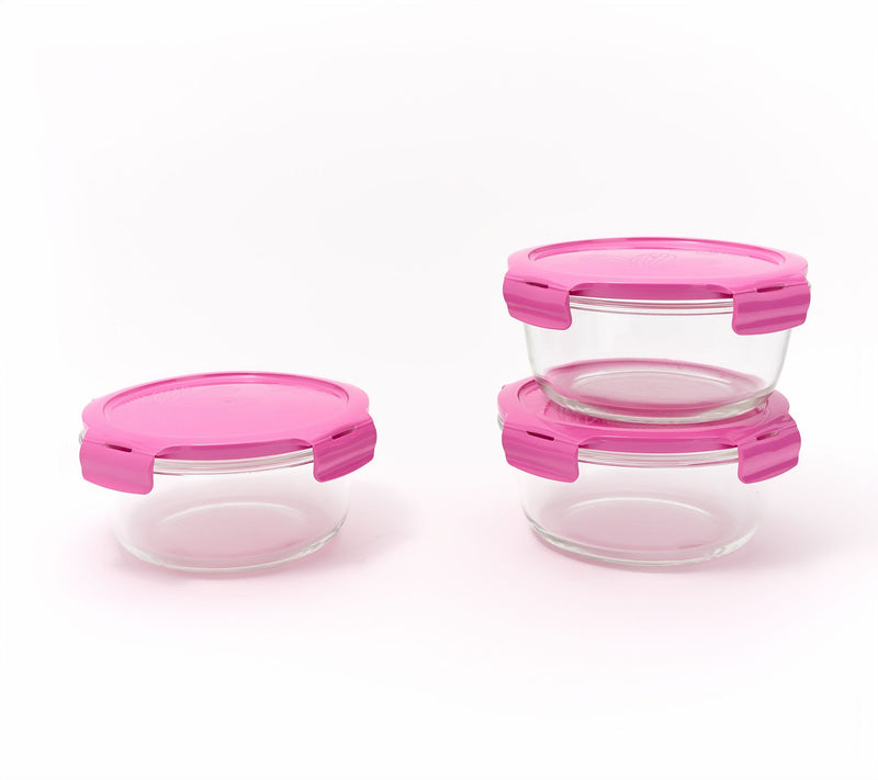 LocknLock S/3 Glass Bowl Storage Container Set — View 5