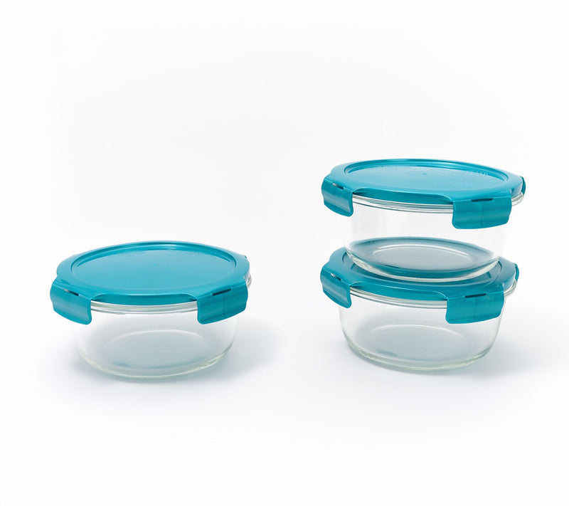 LocknLock S/3 Glass Bowl Storage Container Set — View 13