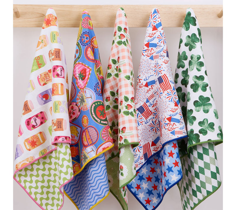 Design Imports Printed Microfiber Kitchen Towels Set of 2 — View 4