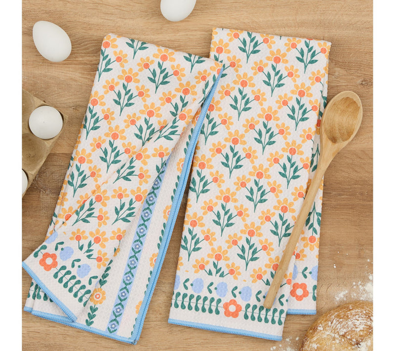 Design Imports Printed Microfiber Kitchen Towels Set of 2 — View 3