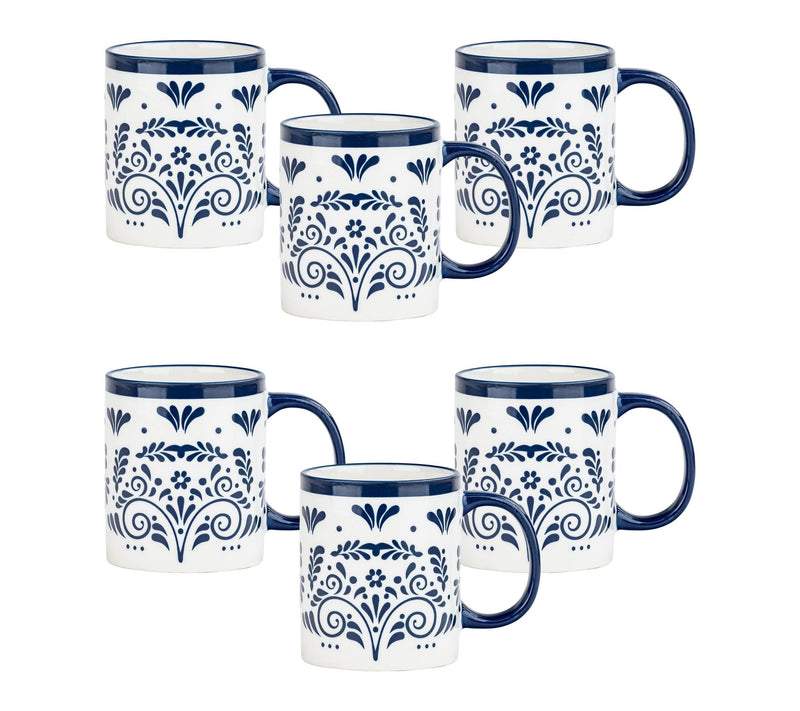 10 Strawberry Street Set of 6 Talavera Dinner Mugs — View 9