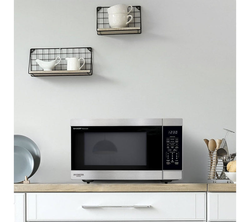 Sharp 2.2 Cu. Ft. Stainless Steel Countertop Microwave Oven — View 8