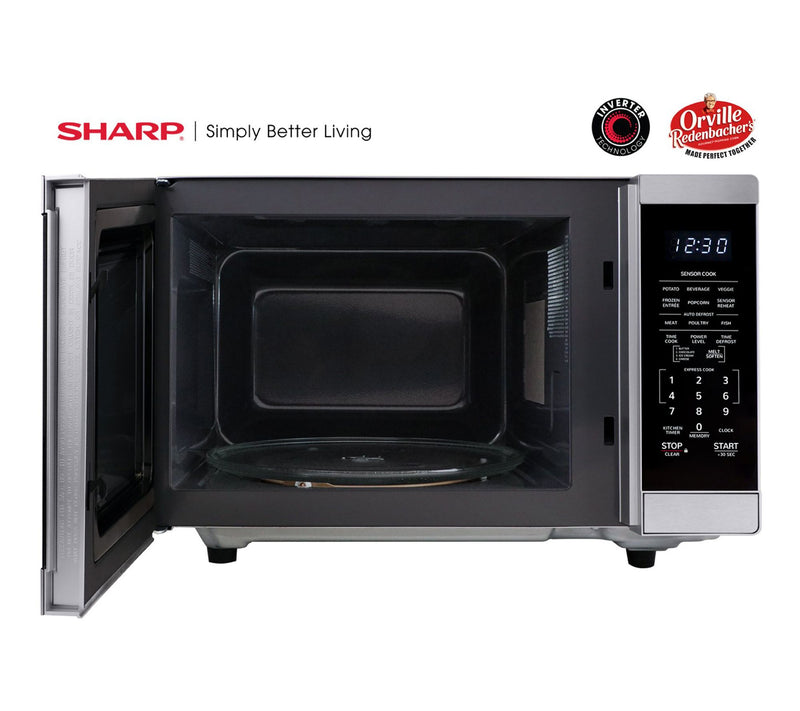 Sharp 1.4 Cu. Ft. Stainless Steel Smart Countertop Microwave — View 8