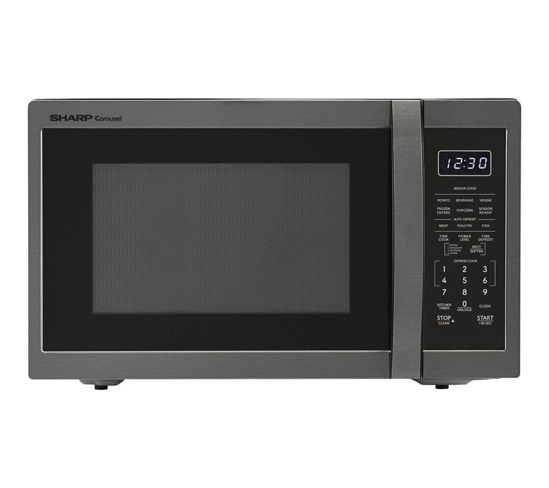 Sharp 1.4 Cu. Ft. Black Stainless Steel Countertop Microwave — Main view