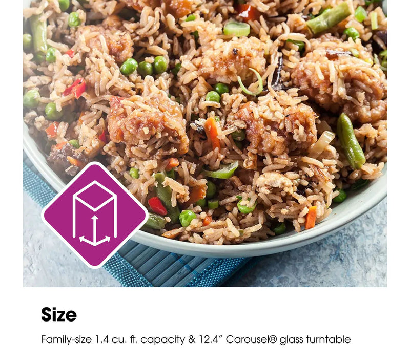 Sharp 1.4 Cu. Ft. Black Stainless Steel Countertop Microwave — View 5