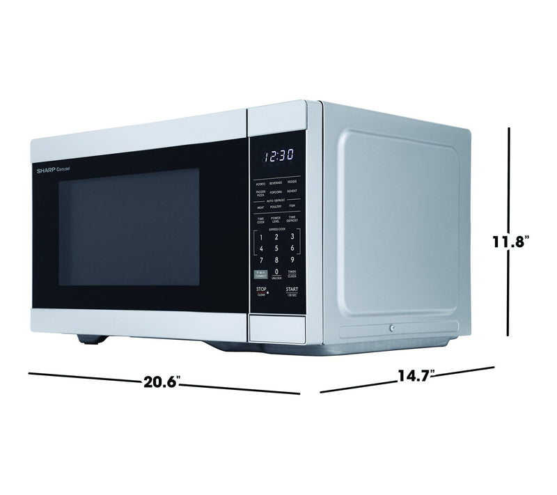 Sharp 1.1 Cu. Ft. Stainless Steel Smart Countertop Microwave — View 2