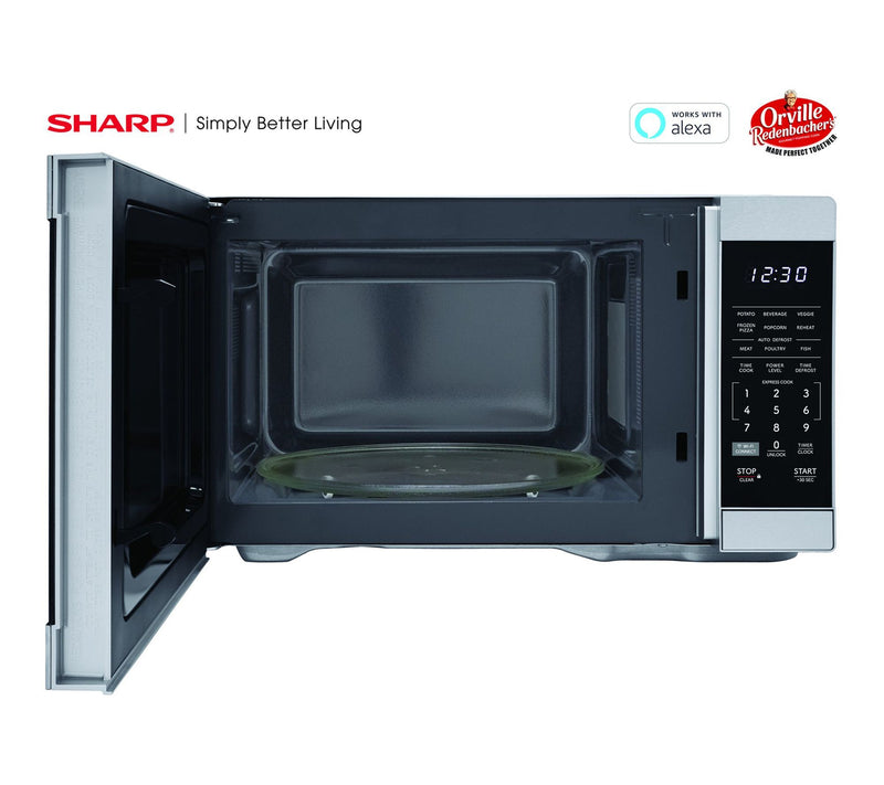 Sharp 1.1 Cu. Ft. Stainless Steel Smart Countertop Microwave — View 7
