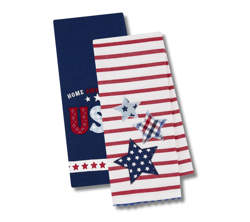 Design Imports Stars & USA Embellished KitchenTowel Mixed Set — Main view