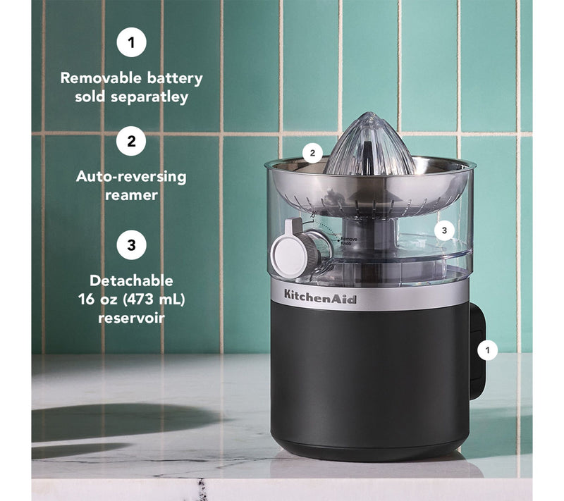 KitchenAid Go Cordless Citrus Juicer with Removable Battery — View 3
