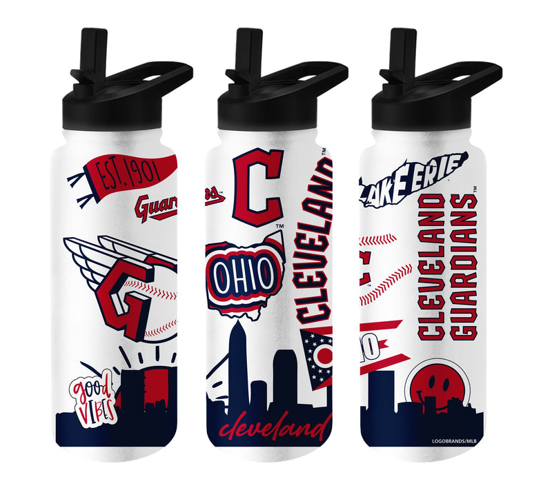 Logo Brands MLB 34oz Native Quencher Bottle — View 3