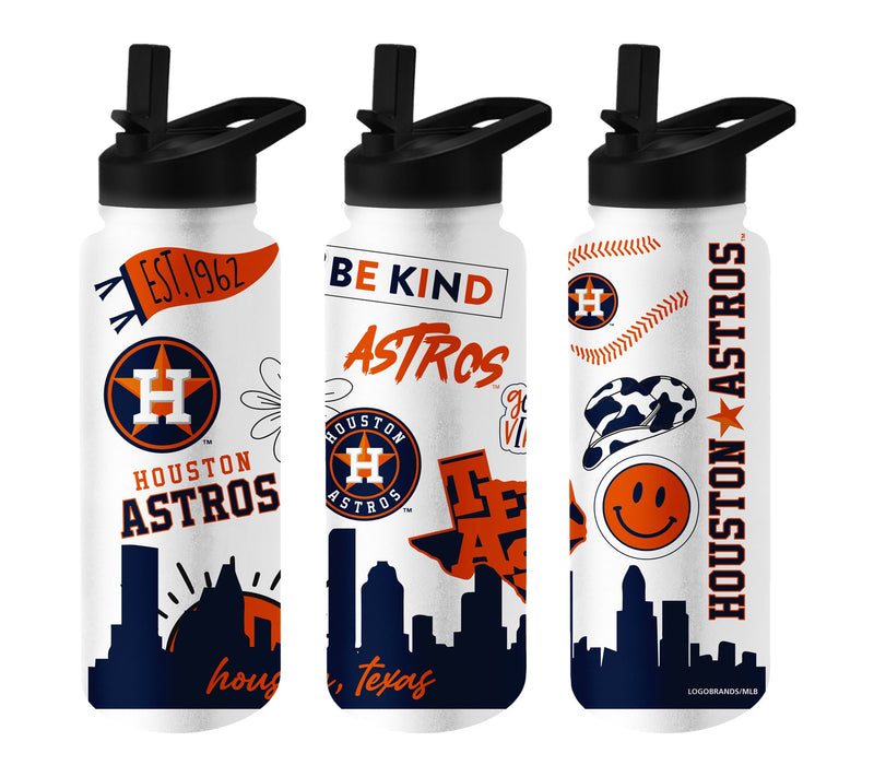 Logo Brands MLB 34oz Native Quencher Bottle — View 35